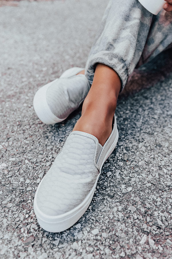 The Karter Faux Suede Sneaker In Grey Image - 2