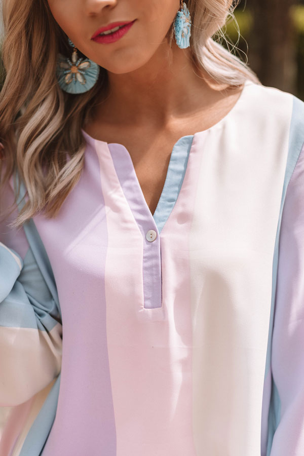 Tour Of Tuscany Stripe Tunic Dress Image - 5