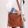 Vegas Weekend Faux Leather Crossbody In Maple Image - 1