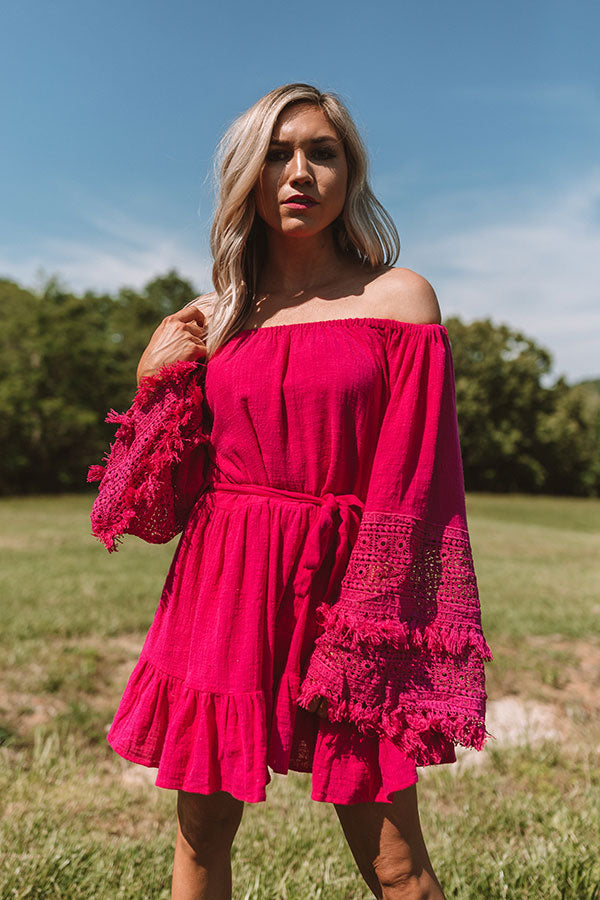 Santa Cruz Kisses Tunic Dress In Fuchsia Image - 2