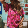 Made For Maui Floral Shift Top In Pink Image - 1