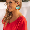 Luau Love Earrings In Turquoise Image - 1