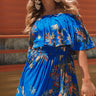 First Class To Cancun Off Shoulder Maxi In Royal Blue Image - 1