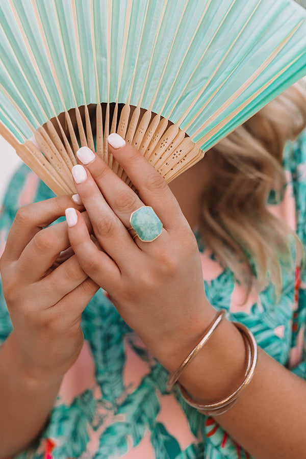 Malibu Bliss Semi Precious Ring In Emerald Image - 1