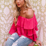 Maui Magic Off Shoulder Top In Pink Image - 1