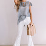Manhattan High Rise Lace Shift Top in Grey Image - 1