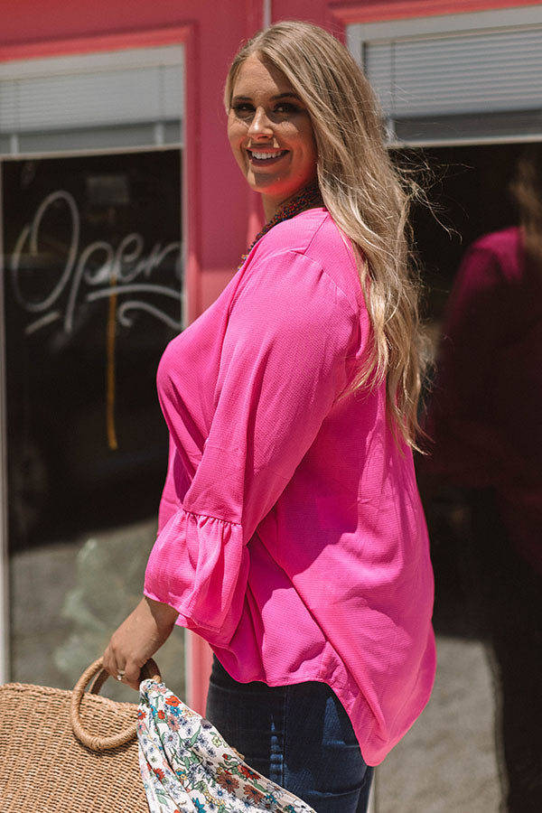 Rumor Has It Shift Top In Hot Pink Curves Image - 3