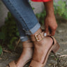 The Caylie Sandal In Tan Image - 1