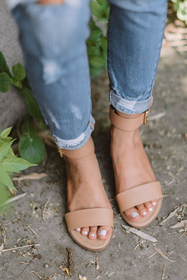 The Caylie Sandal In Tan Image - 2