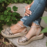 Seaside Snake Print Platform Sandal Image - 1