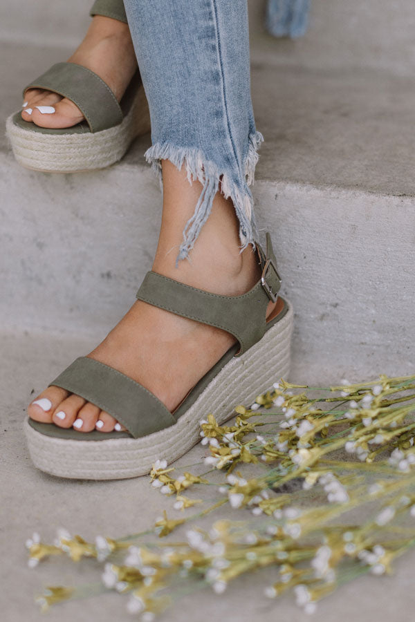 The Marlow Espadrille In Sage Image - 2