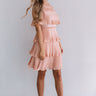 Cabernet Soiree Tiered Dress In Blush Image - 1