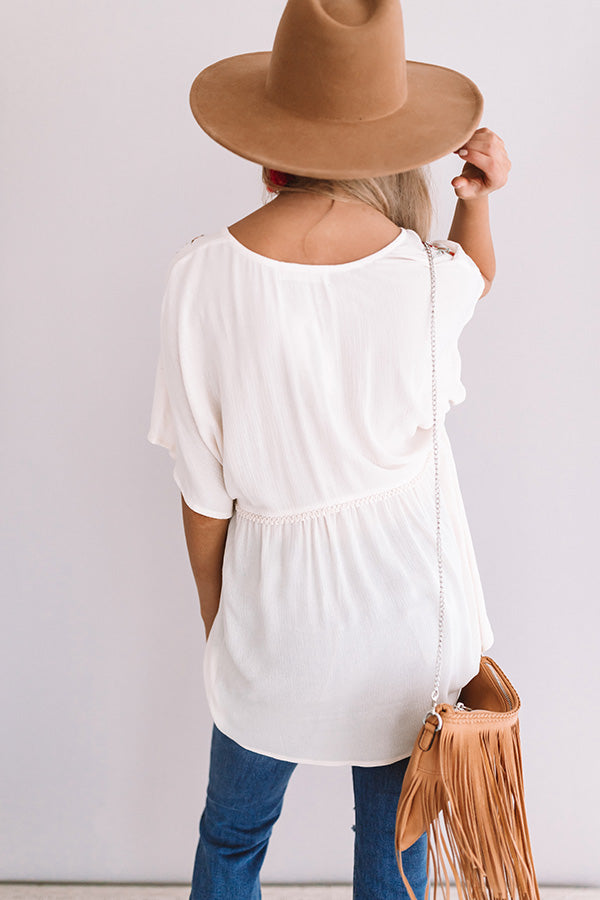 Love Sick Embroidered Babydoll Top Image - 5