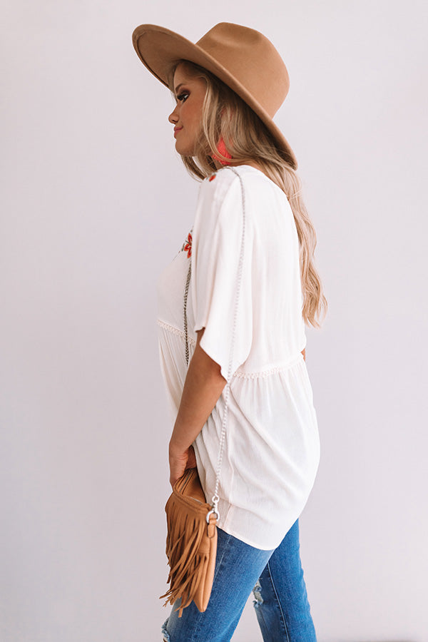 Love Sick Embroidered Babydoll Top Image - 3