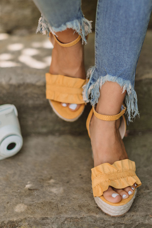 The Uptown Wedge In Mustard Image - 3