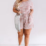 All Caught Up Camo Romper In Blush Curves Image - 1
