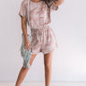 All Caught Up Camo Romper In Blush Image - 1