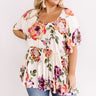 Sunrise Mimosas Babydoll Top In Cream Curves Image - 1