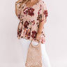 Sunrise Mimosas Babydoll Top In Dusty Blush Curves Image - 1