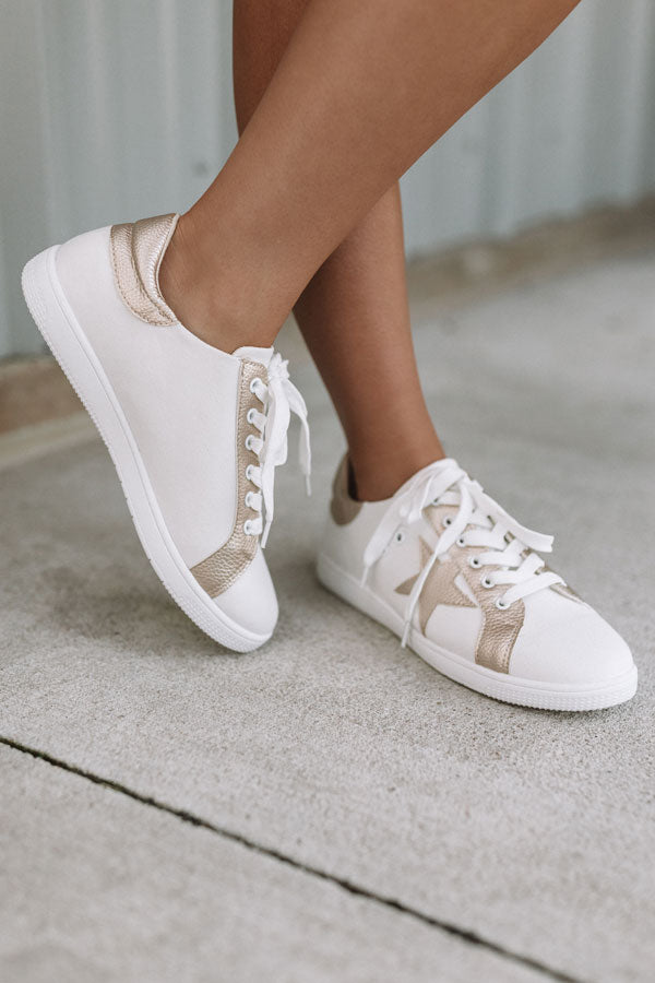 The Delaney Sneaker In Gold Image - 5