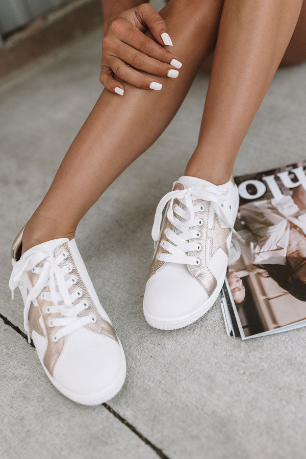 The Delaney Sneaker In Gold Image - 3