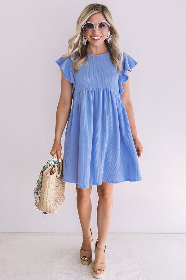 Confetti And Twirls Babydoll Dress In Airy Blue Image - 1