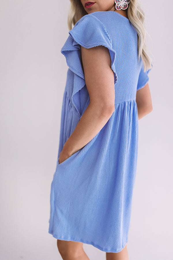 Confetti And Twirls Babydoll Dress In Airy Blue Image - 4