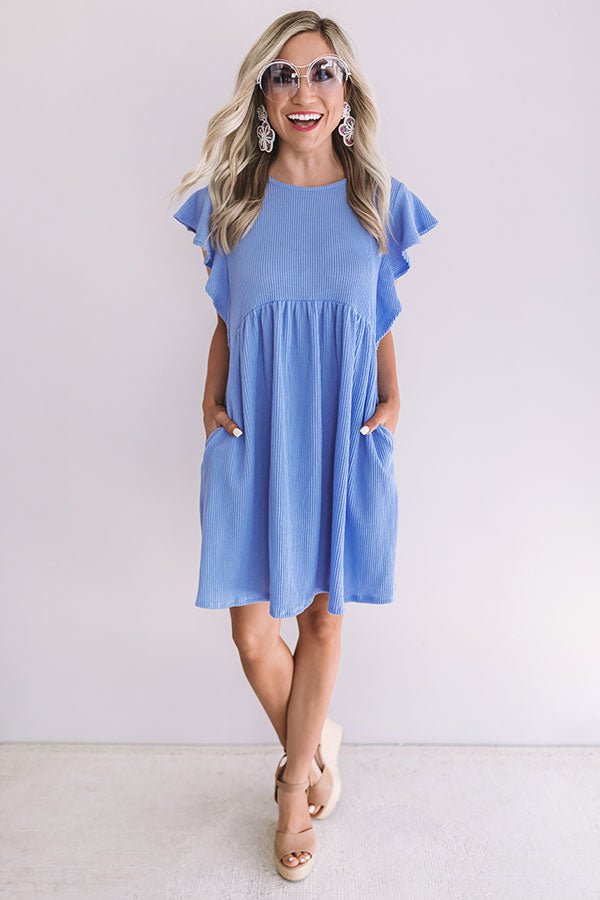 Confetti And Twirls Babydoll Dress In Airy Blue Image - 2