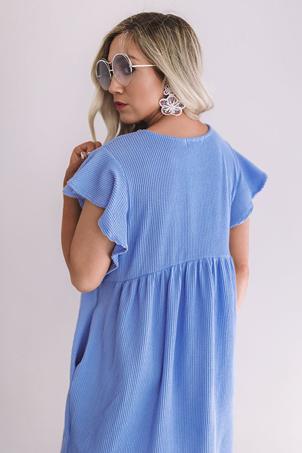 Confetti And Twirls Babydoll Dress In Airy Blue Image - 5