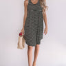 Feeling Pretty Stripe Babydoll Dress In Black Image - 1