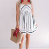 Sunshine On My Mind Stripe Babydoll Dress In Navy Image - 1