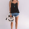 Simply The Best Babydoll Tank In Black Image - 1