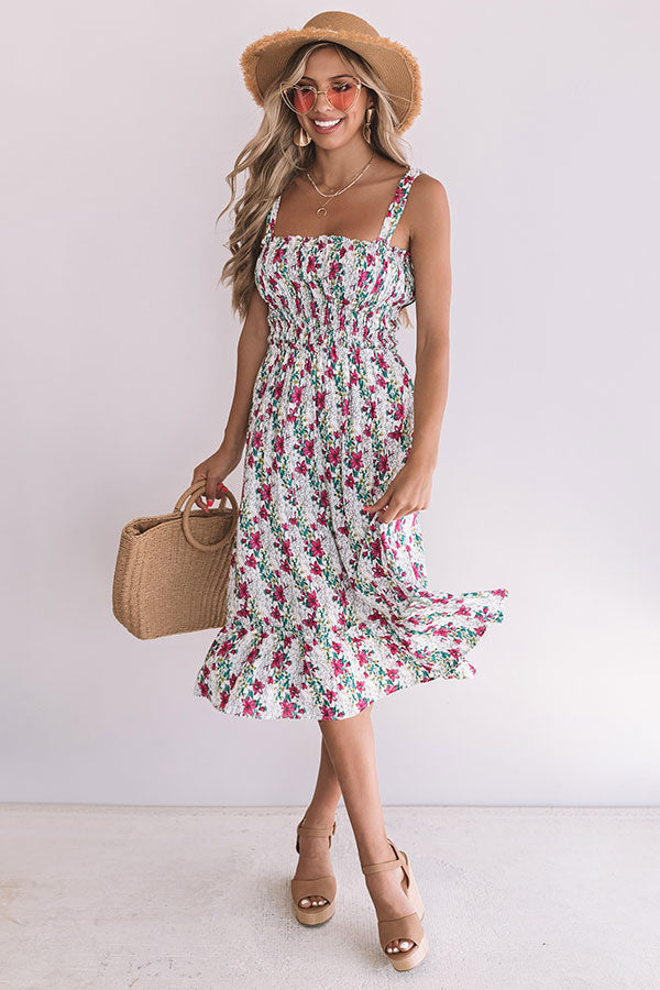 Coastal Crush Floral Midi Image - 2