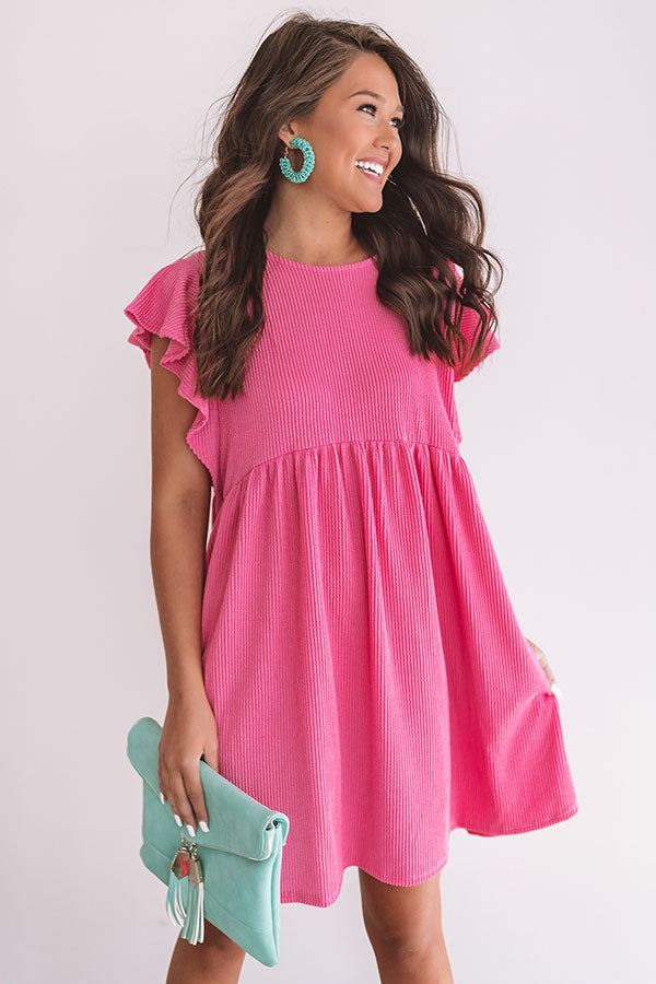 Confetti And Twirls Babydoll Dress In Pink Image - 2