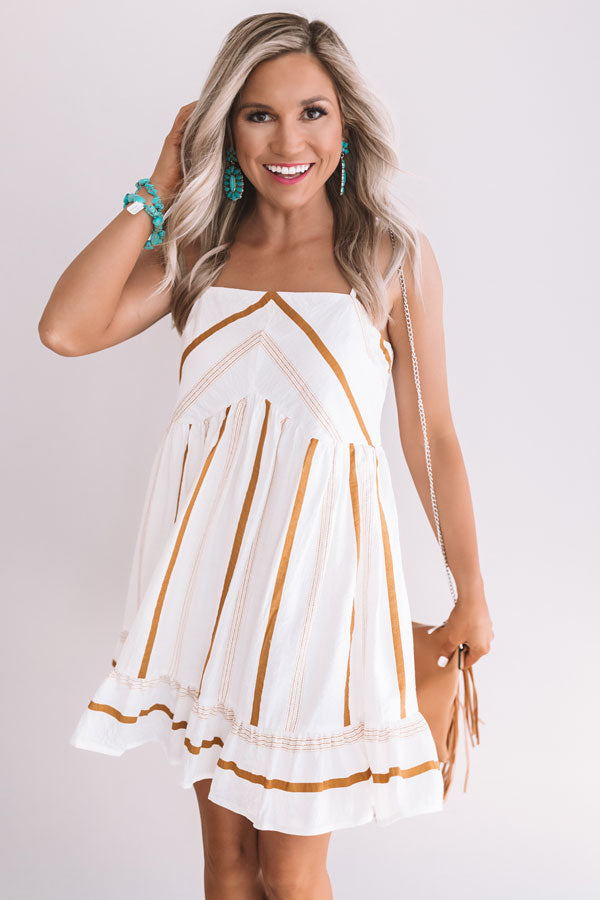 Sunshine On My Mind Stripe Babydoll Dress In Mustard Image - 3