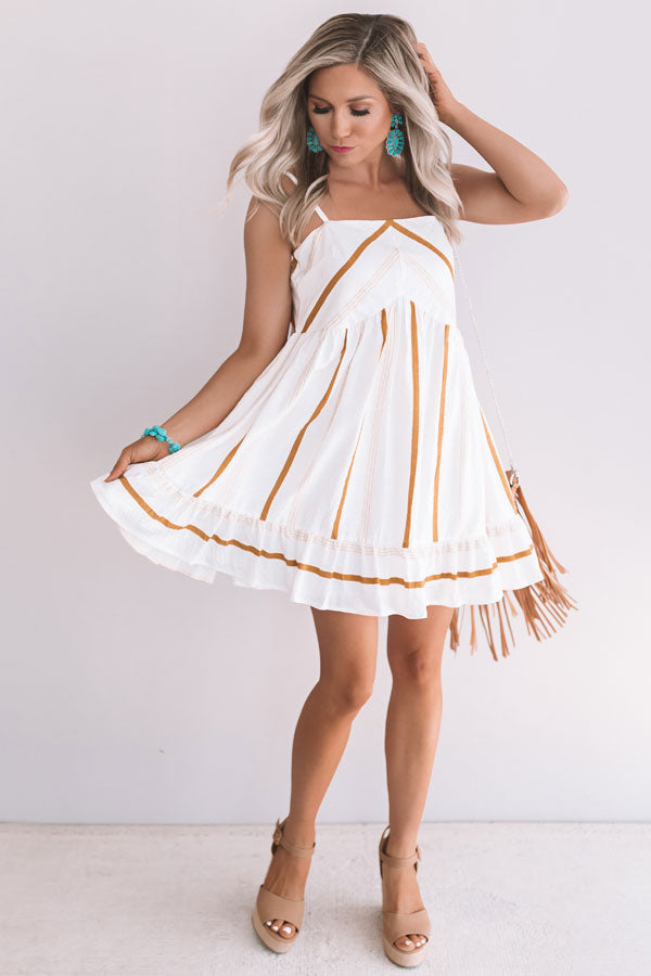 Sunshine On My Mind Stripe Babydoll Dress In Mustard Image - 2