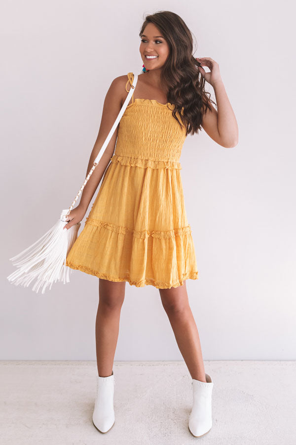 Tikis And Tanlines Smocked Dress In Primrose Yellow Image - 2