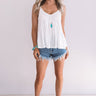 Simply The Best Babydoll Tank In White Image - 1