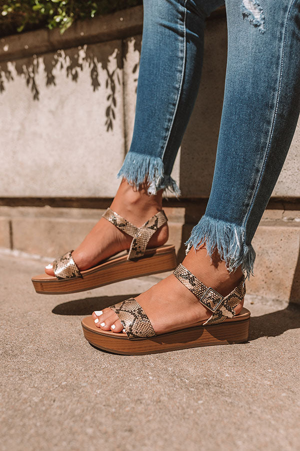 The Turner Snake Print Sandal Image - 2