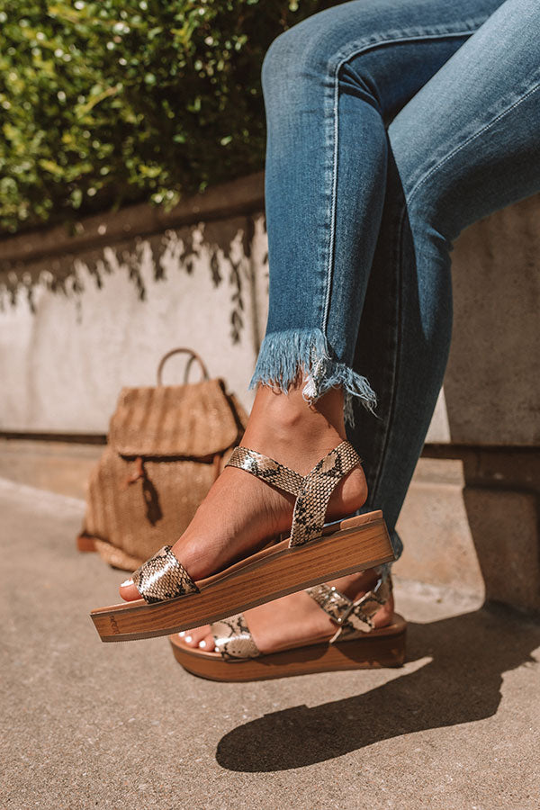 The Turner Snake Print Sandal Image - 3