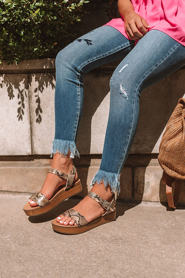 The Turner Snake Print Sandal Image - 4