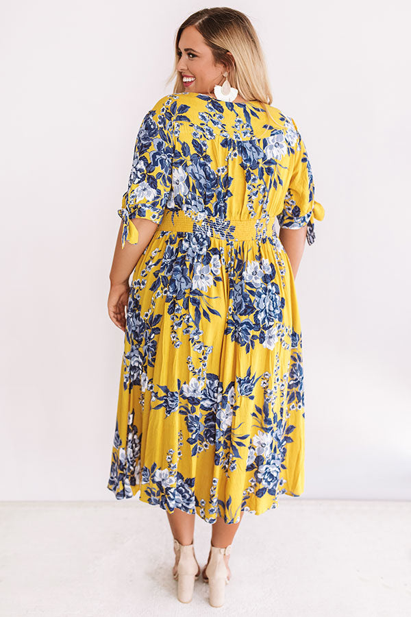 Riviera Romance Midi Dress In Marigold Curves Image - 4