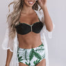 Coastal Views Midrise Bikini Bottom in Palm Print Image - 1