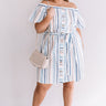 Sunny State Of Mind Stripe Dress In Sky Blue  Curves Image - 1