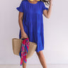 Beyond Basic Babydoll Dress in Royal Blue Image - 1
