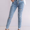 The Sasha High Waist Distressed Ankle Skinny Image - 1