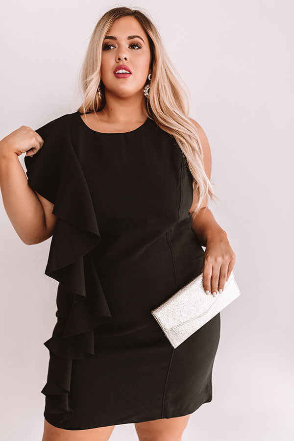 Mimosas In Milan Shift Dress In Black Curves Image - 3