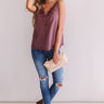 Cali Vibes Crochet Tank In Royal Plum Image - 1