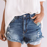 The Clara High Waist Distressed Shorts Image - 1