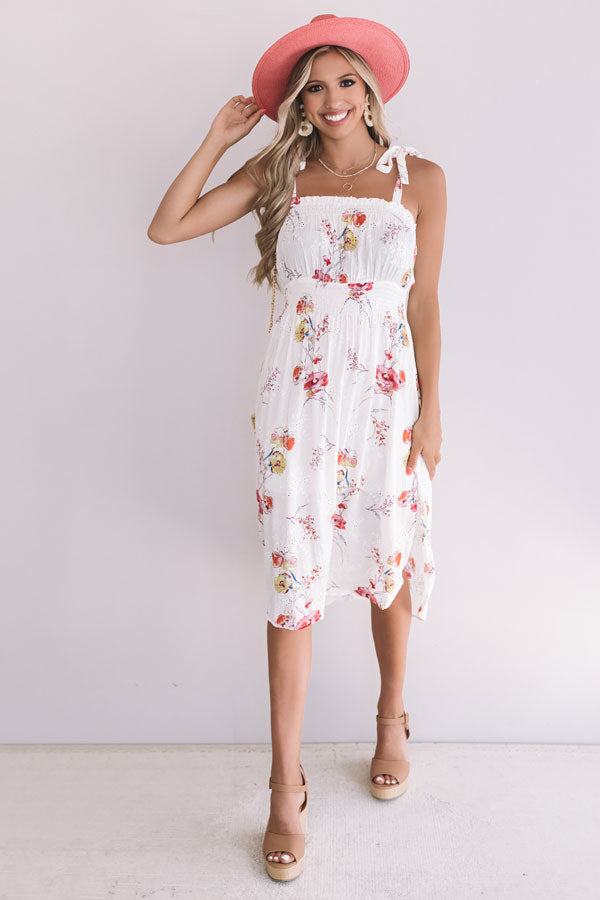 Bellinis By The Coast Eyelet Midi Image - 1